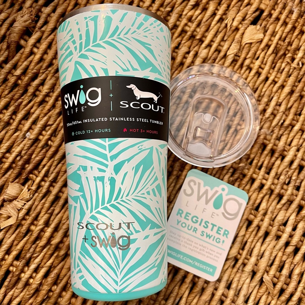 Swig Life Scout Tumbler - Teal Leaf Design